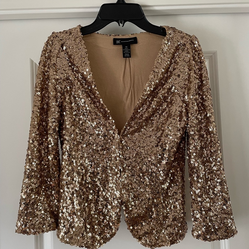 Gold Sequin Blazer